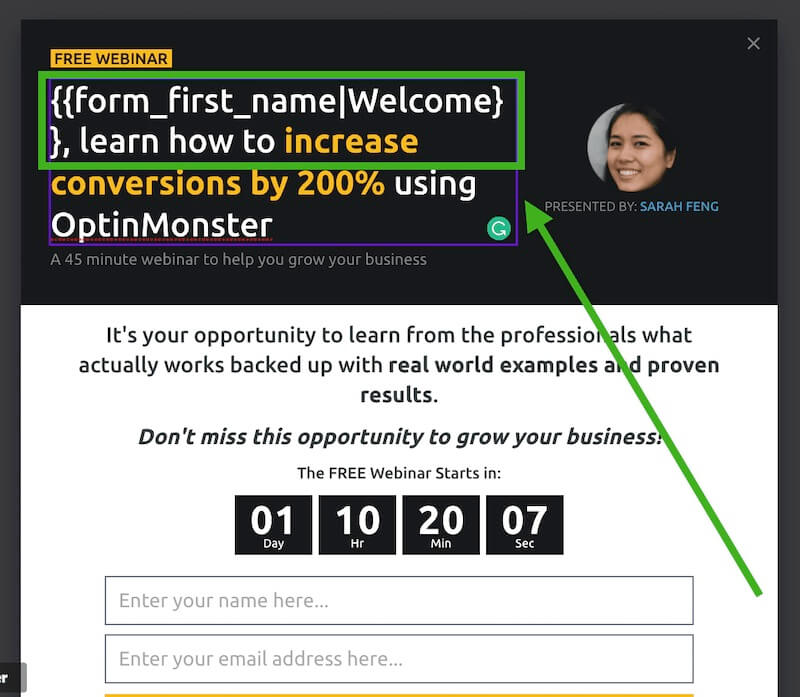 Add a default value to your smart tags easily with OptinMonster.