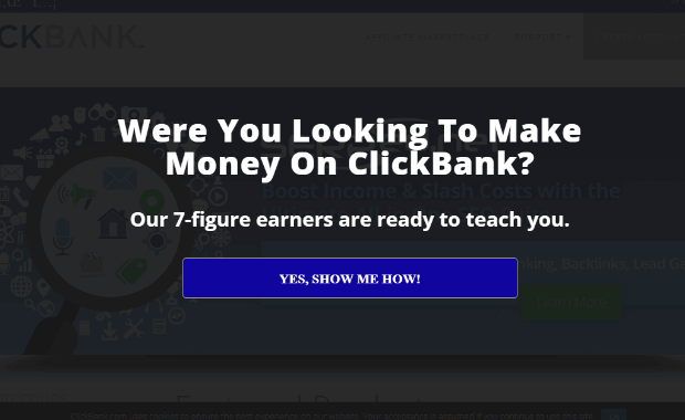 clickbank exit intent popup