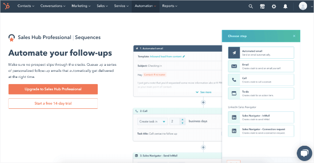 hubspot automate your follow ups