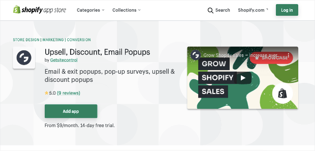 upsell, discount, and email popup shopify app