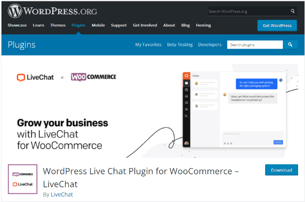 wordpress live chat home page