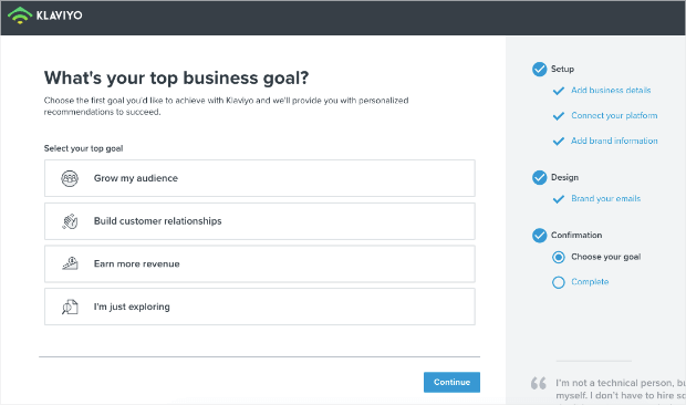 klaviyo business goals