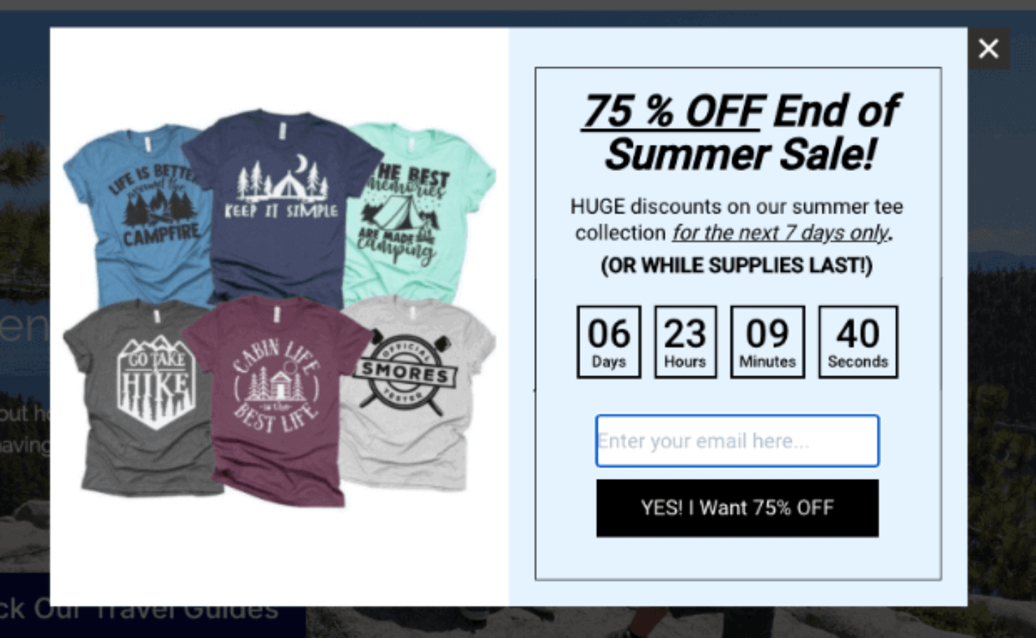 Here’s an example of a flash sale campaign from an apparel brand: