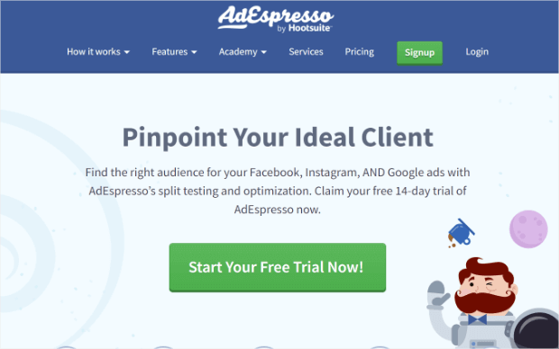 AdEspresso home page