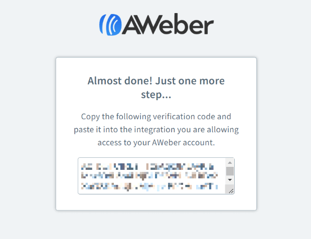 AWeber Integration Code