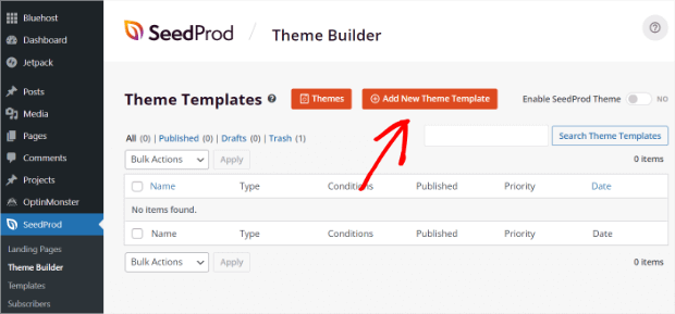 customize wordpress header add new theme template