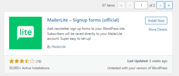 Install MailerLite WordPress Plugin