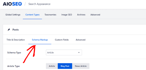AIOSEO review: content types