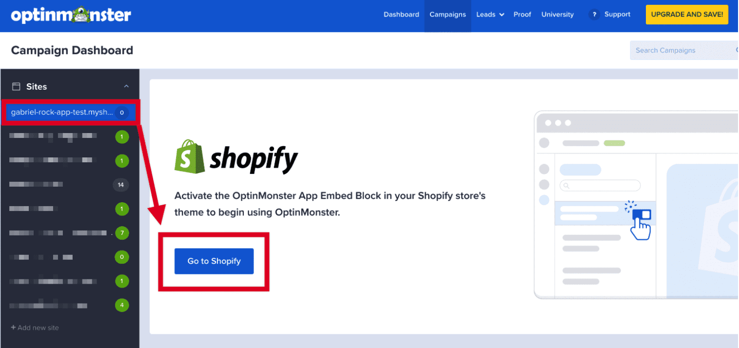 Go to Shopify to finish configuring your store.