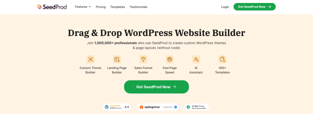 SeedProd - WordPress Theme Builder