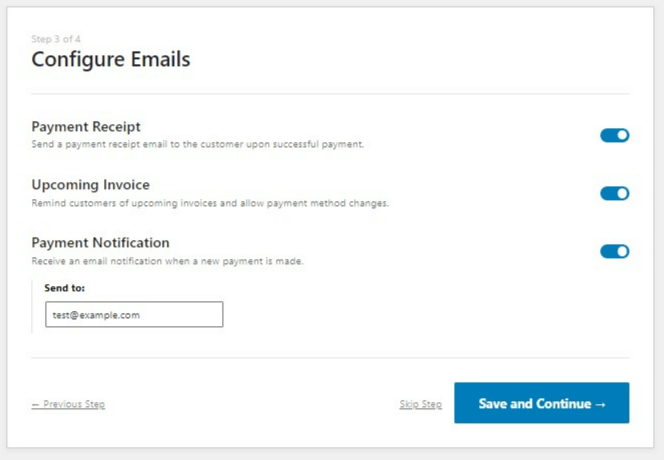 WP Simple Pay email setup