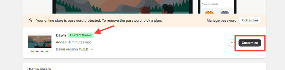 Customize current theme