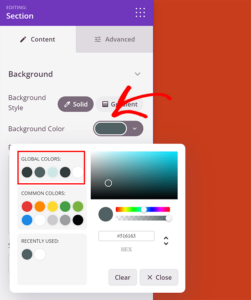 Change the section color in SeedProd