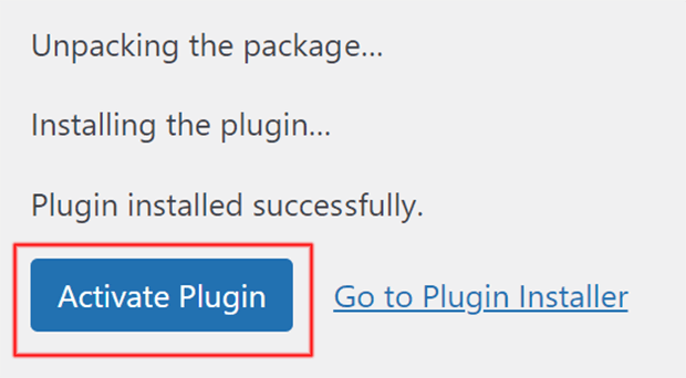 activate plugin