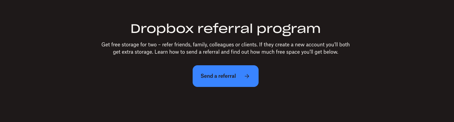 Referral Marketing Examples - Dropbox