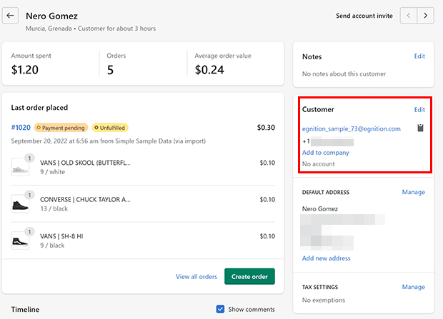 You can email customers from Shopify in the customer detail section