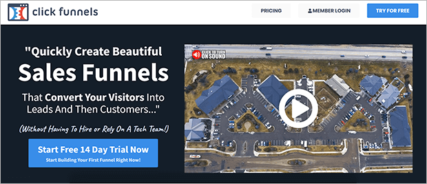 ClickFunnels homepage