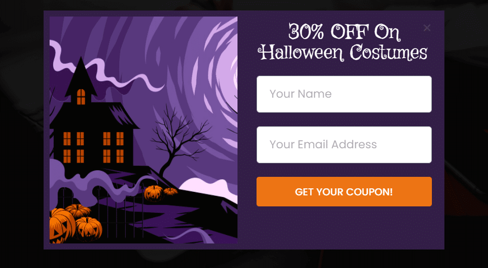 Coupon Halloween Popup