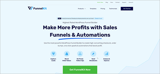 FunnelKit homepage - one of the best  ClickFunnels alternatives for WordPress