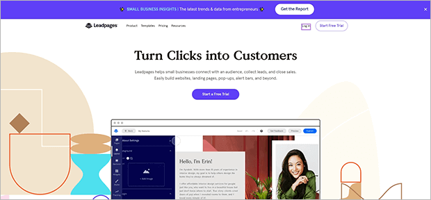 LeadPages homepage