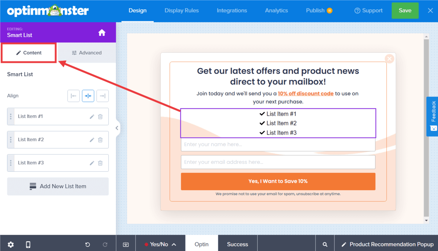 How to Add a List to Your Campaign - OptinMonster