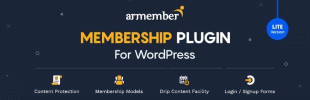 ARMember Membership Plugin for WordPress: Content Protection, Membership Models, Drip Content Facility, Login/Signup forms
