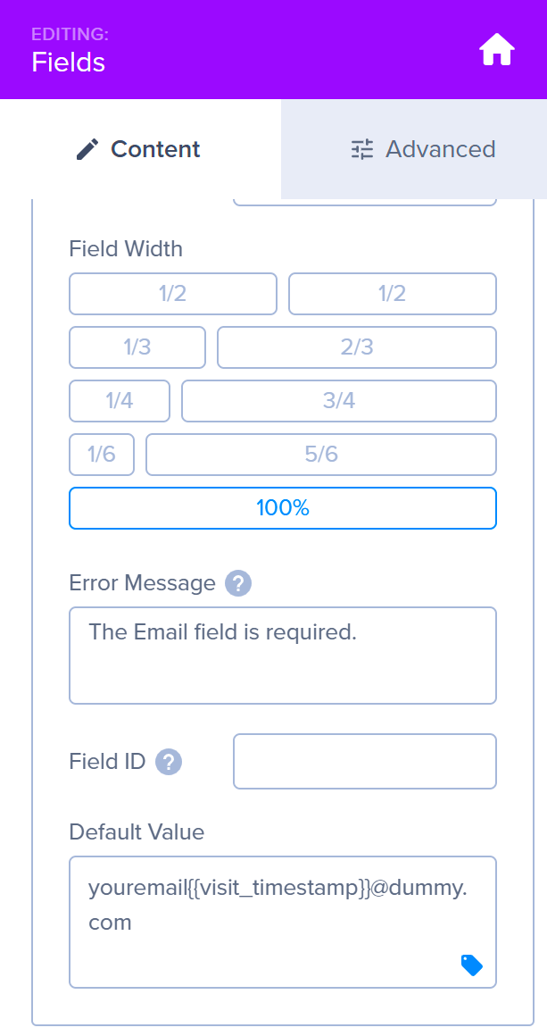 smart_tag_email_field - OptinMonster image showing how to add fake email