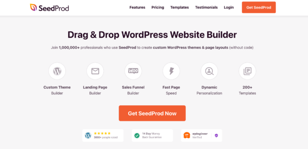 SeedProd WordPress Landing Page Plugin