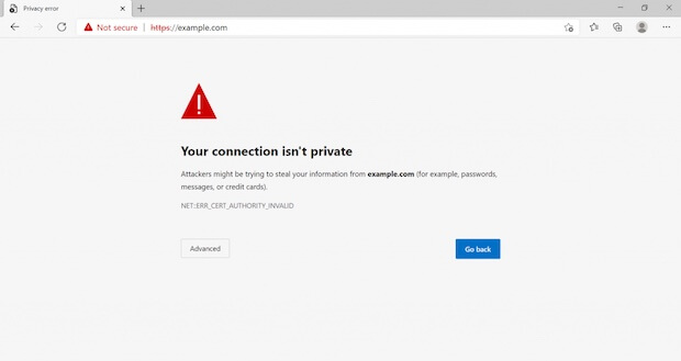 HTTP Warning by Google Chrome