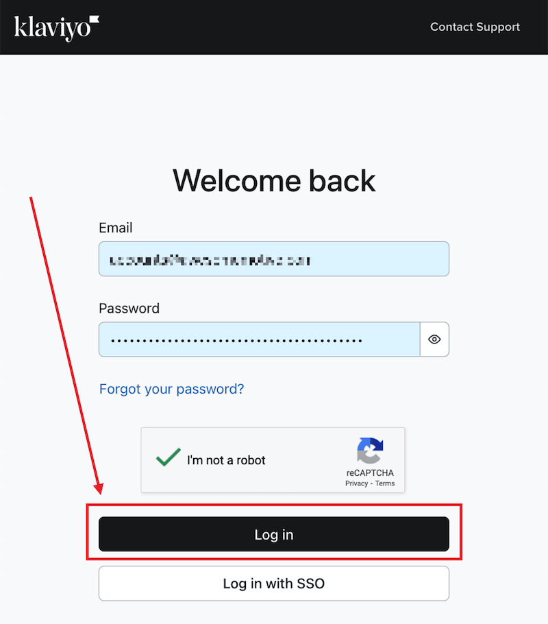Log into your Klaviyo account.