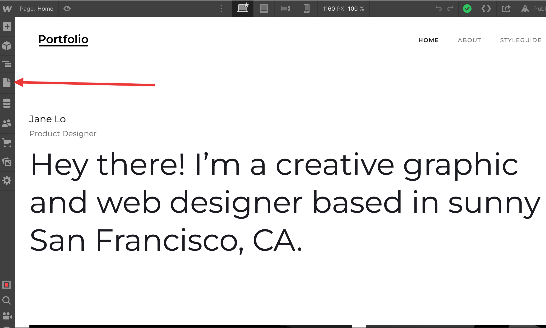 Webflow Pages