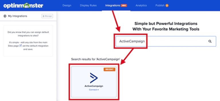 How to Connect OptinMonster with ActiveCampaign