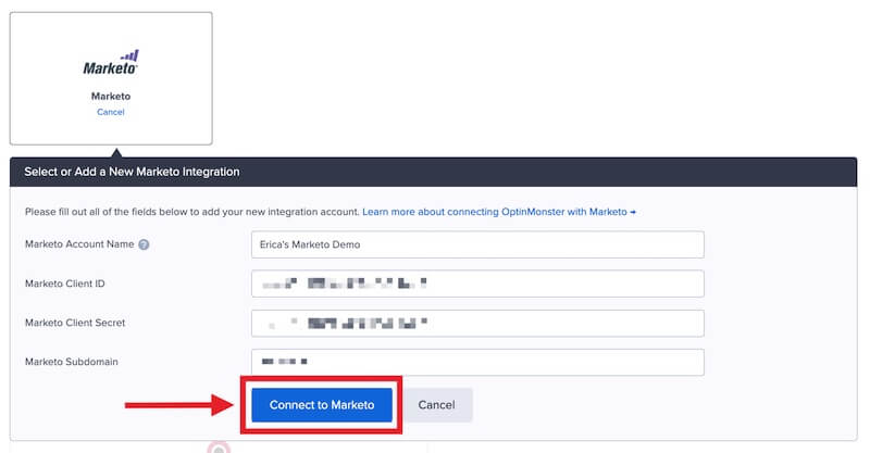 Connect OptinMonster with Marketo.