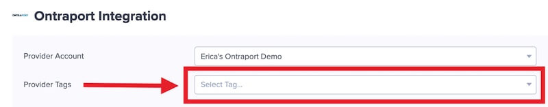 Select the Tag to assign leads to in Ontraport.