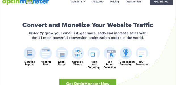 optinmonster homepage