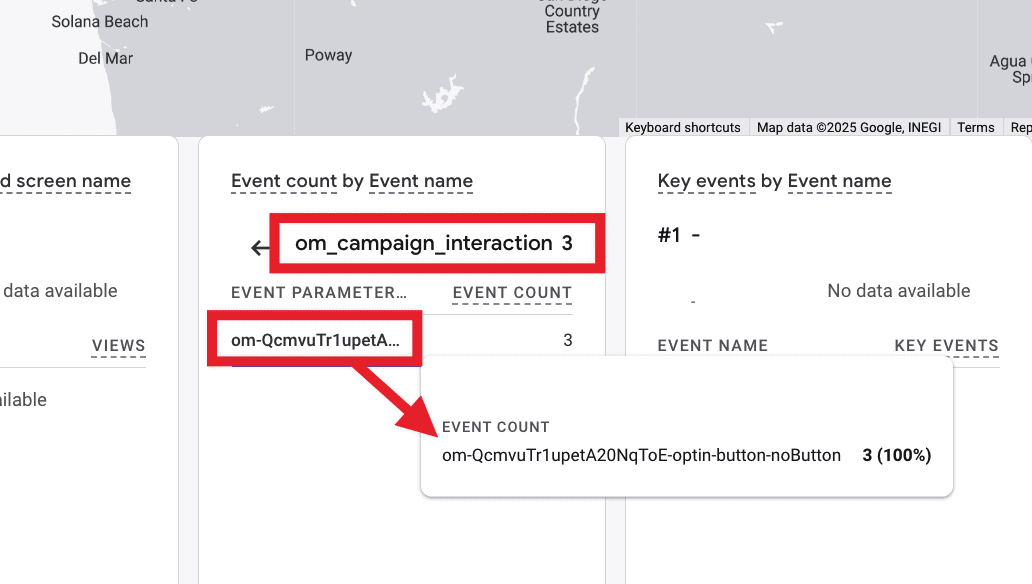 GA Block IDs can be found through the Event count card in Google Analytics.