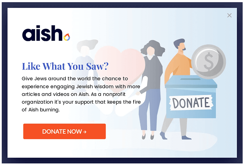 Aish.com fundraiser split test version A