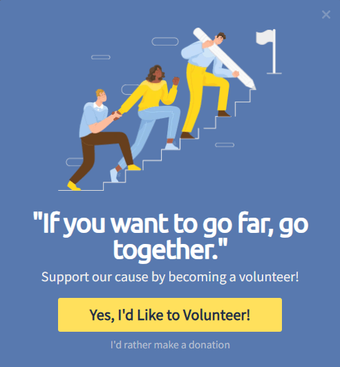 Get More Volunteers OptinMonster template
