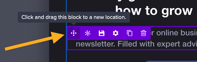 Move the Text Block to a new position.