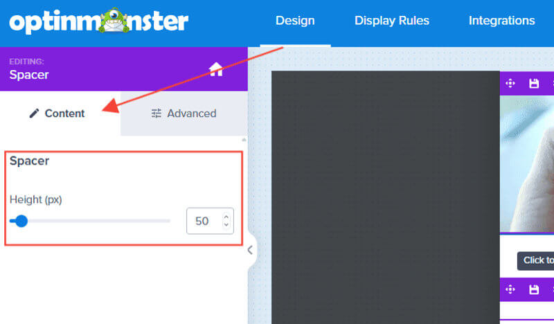 Change Spacer Block height