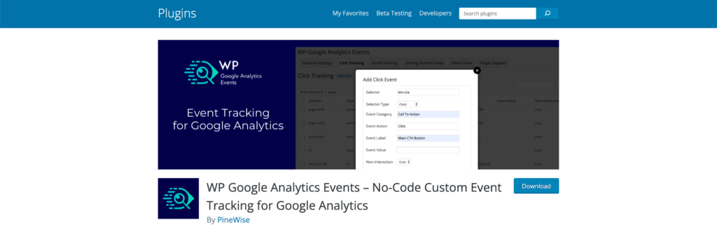 WP Google Analytics Events - google analytics plugins for WordPress
