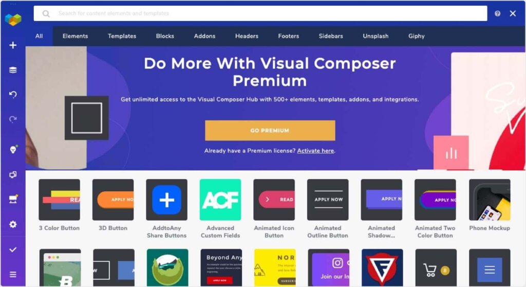 Visual Composer WordPress page builder