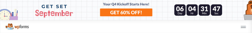 WPForms sale example with countdown timer bar - OptinMonster WPForms sale example with countdown timer bar