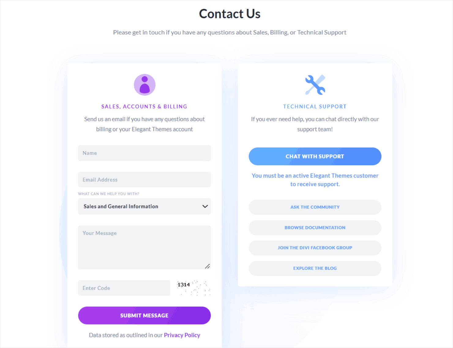 Bloom's support options
