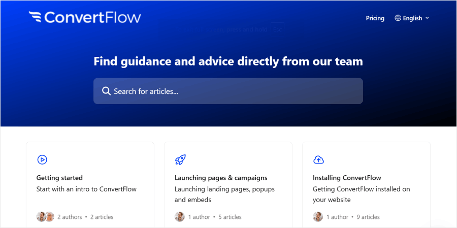ConvertFlow's documentation