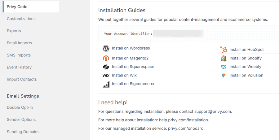 Privy's installation guides