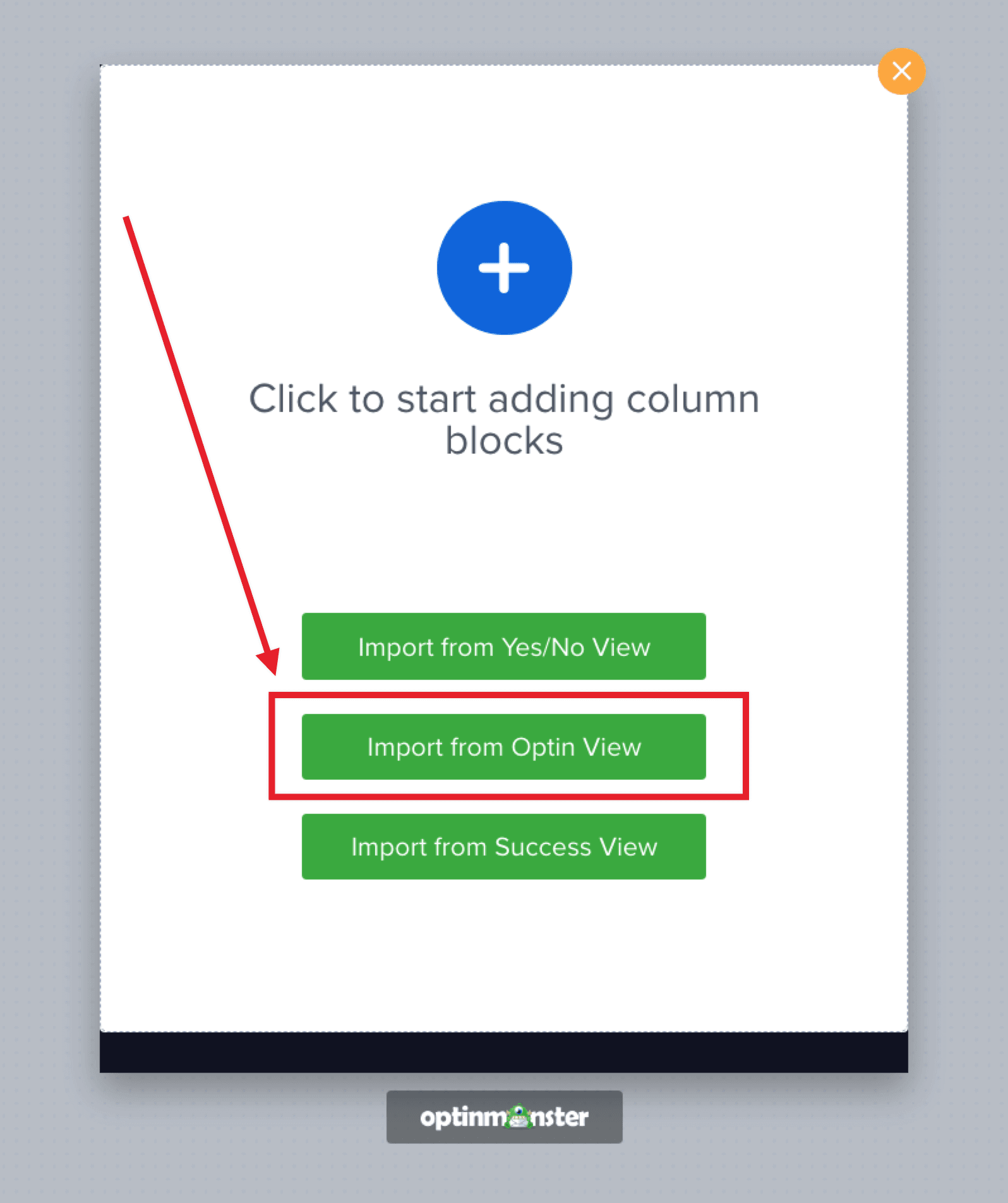 When creating a new view for your progressive form, it's easiest to import from the Optin view to start.