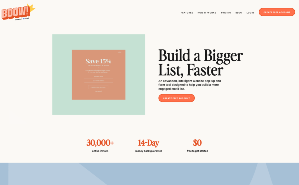 BDOW (formerly Sumo) homepage screenshot