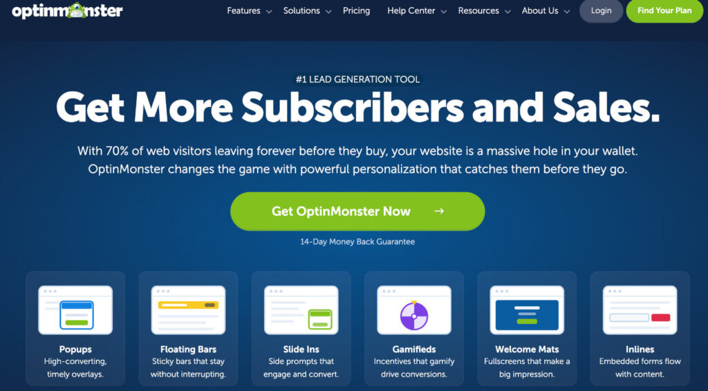 OptinMonster homepage - OptinMonster OptinMonster homepage