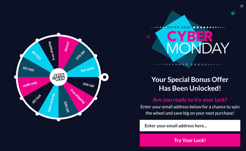 OptinMonster spin to win wheel - OptinMonster OptinMonster spin to win wheel